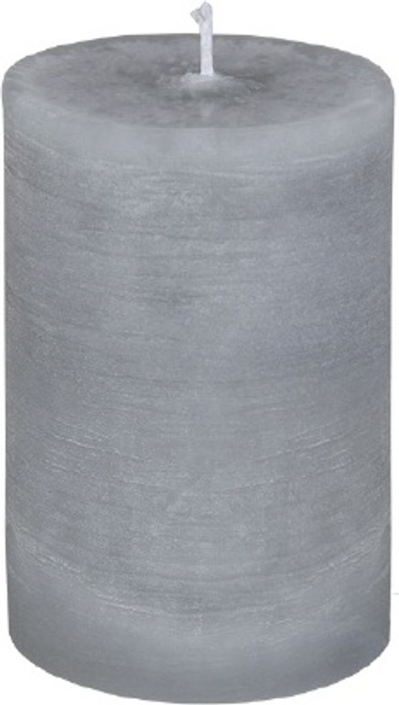 Stumpenkerze Rustic Stein/Stone 12 x Ø 7 cm, Kerze in , durchgefärbte Kerze für Hochzeit, Deko, Weihnachten, Adventskranz