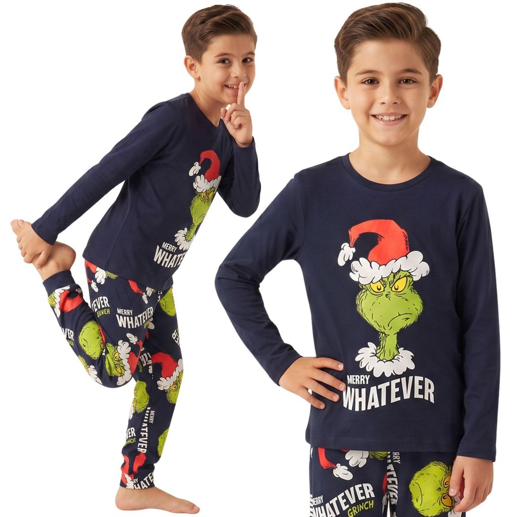 Grinch Weihnachts-Pyjama Jungen, 2-teilig, 100% Baumwolle, Produktbild 