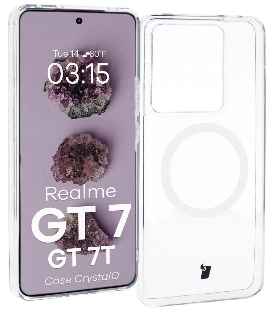 Bizon Case CrystalO Magnetic Realme GT 7 / 7T klar