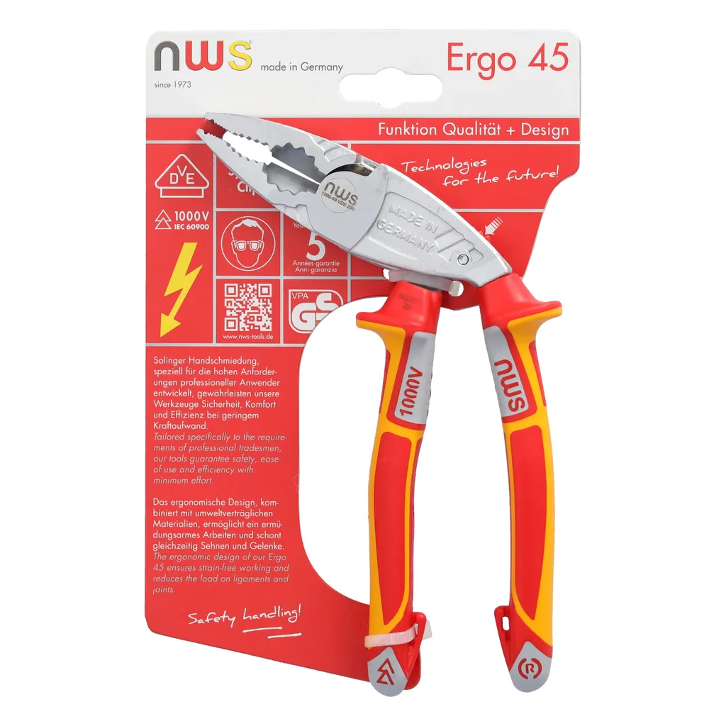 Pinza NWS ErgoCombi 1096-49-VDE-200-SB | Ergonomia e Taglio di Precisione - 3