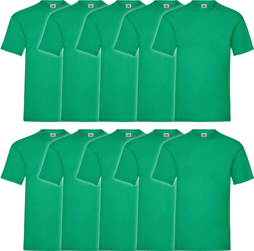 10er Pack Fruit of the Loom Valueweight T-Shirt Farbe: maigrün Größe: S