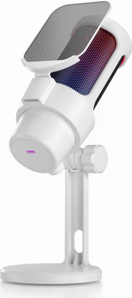USB-Gaming-Mikrofon, Computer-Mikrofon-Set, RGB-Beleuchtung mit Stativ, Nierencharakteristik, Tonaufnahme, eine Taste zum Stummschalten und Verstae...