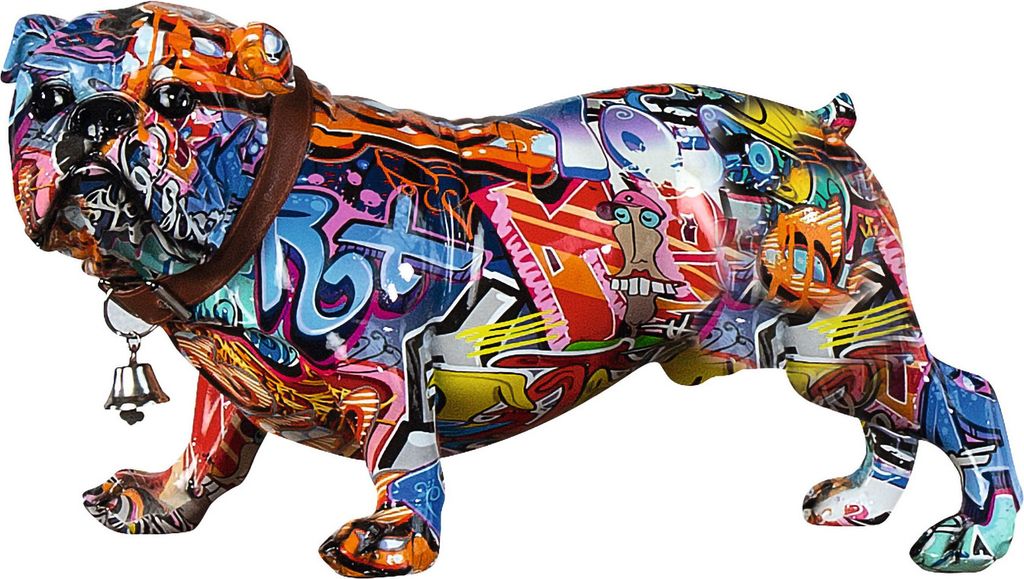 Casablanca by Gilde Dekofigur Mops Street Art stehend H. 18 cm,36739