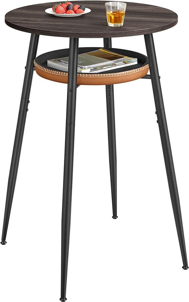 EKHO Kollektion Bartisch mit Stauraum, Eschebraun-Karamellbraun