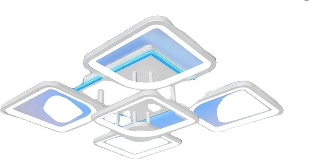 Plafonnier LED 5 têtes 90W tri-couleur avec contrôle intelligent moderne