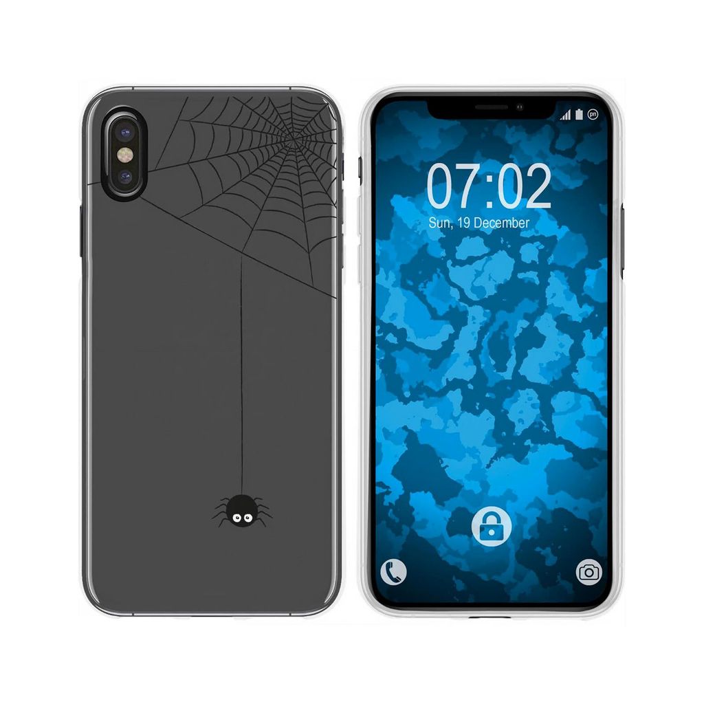 PhoneNatic Case kompatibel mit Apple iPhone Xs Max Silikon-Hülle Herbst Spinne/Spider M3