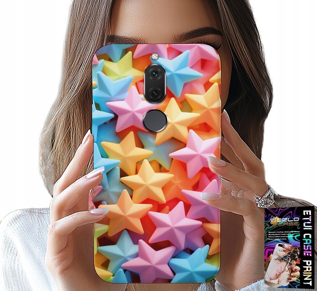 Hülle Für Huawei Mate 10 Lite - Farbige Sterne Sternhülle + Folie