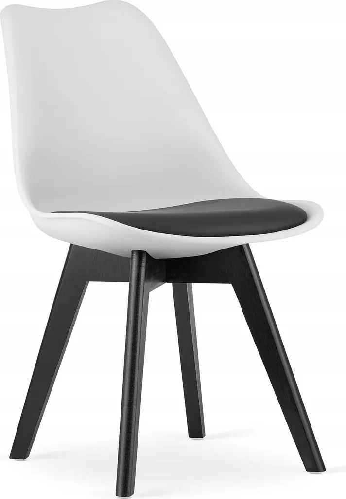Set Sedia Cucina e Soggiorno 49x52x82 cm Bianco-Nero | Offerta Design