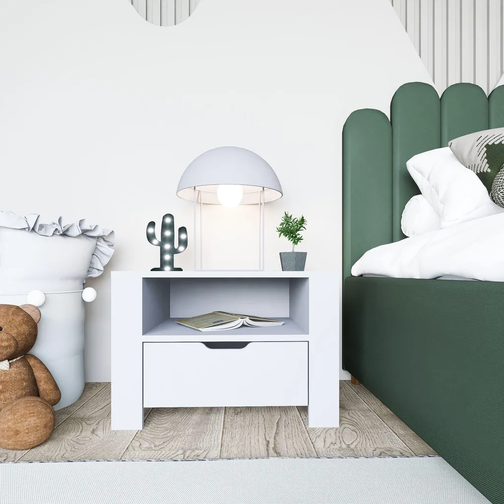 Table de chevet gain de place pour optimiser le rangement de nuit