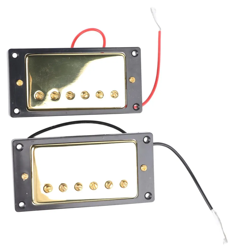 Micro Humbucker Métal Doré pour Guitare : Éliminez les Bruits Parasites - 7