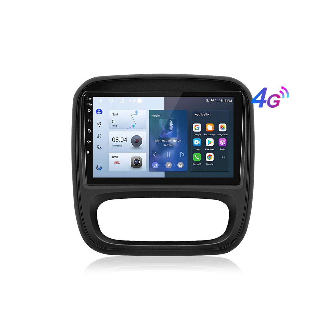 6+128G 9 Zoll Android 15 Autoradio Für Renault Trafic3 2014-2021 Opel Vivaro B 2014-2018 GPS Navi SWC WIFI 4G BT FM Carplay RDS DSP DAB+ 8 Kern