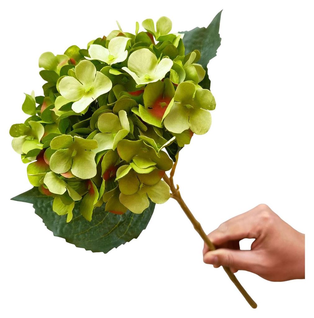Künstliche Hortensie, UV-beständig, aus Seide, als Tischdekoration für Zuhause, Hochzeiten, Partys, Babypartys, drinnen und draußen.