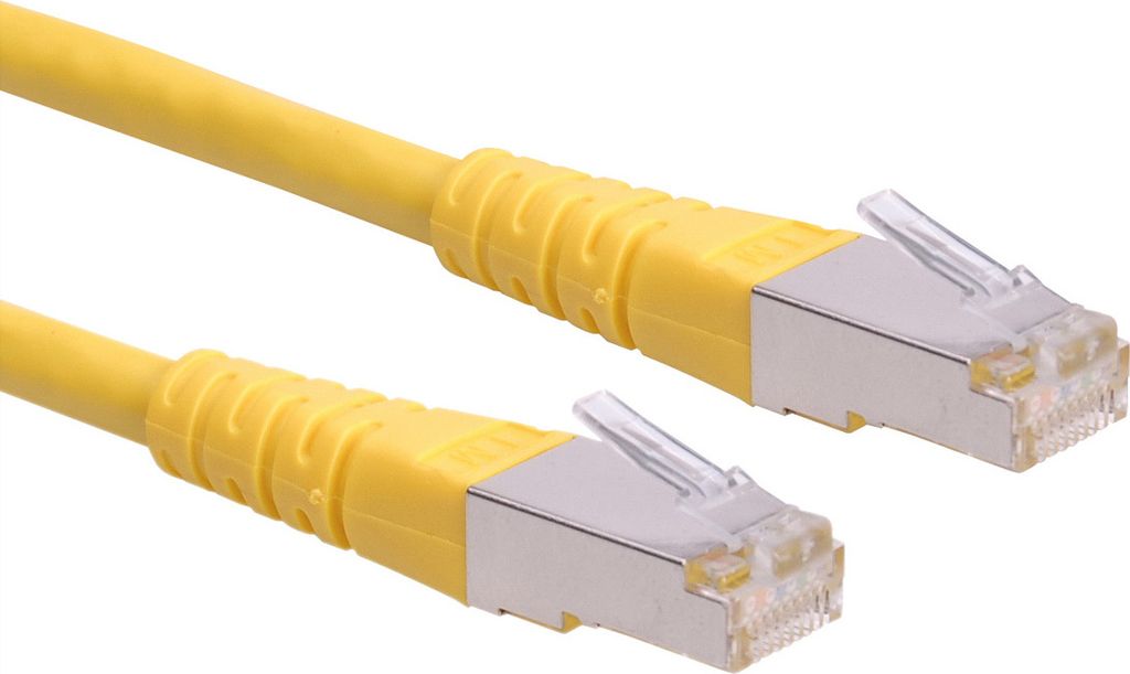 ROLINE Patchkabel Cat.6 (Class E) S/FTP (PiMF), gelb, 0,5 m