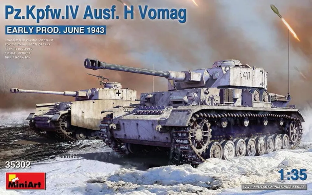 Char Pz.Kpfw.IV Ausf.H (V) MiniArt 1:35 avec Détails en Photodécoupe