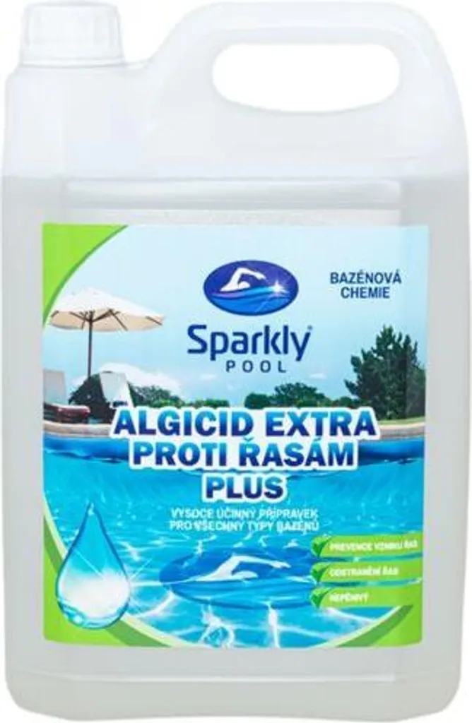 Sparkly POOL Alghicida Extra Antialghe Plus 5 L - Pulizia Piscina Professionale