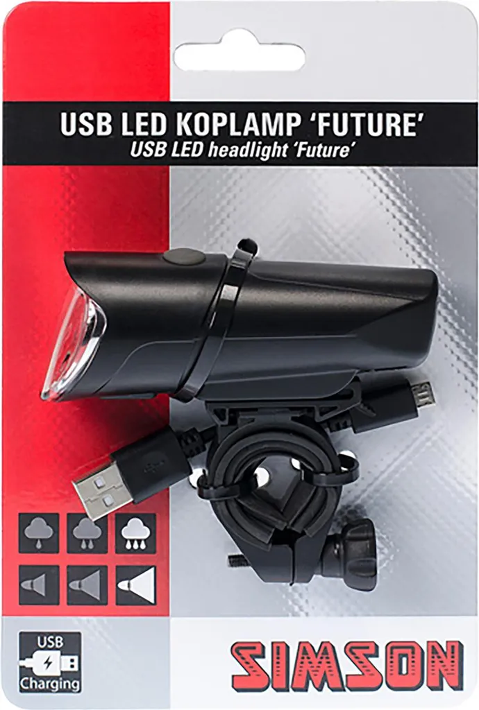 Phare Vélo LED USB Simson Future 30 Lux - Ne Roulez Plus Jamais dans le Noir