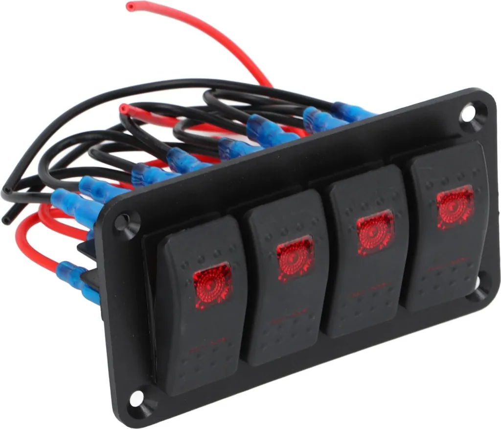 Interruttore a bilanciere ON-OFF momentaneo 12V/24V con