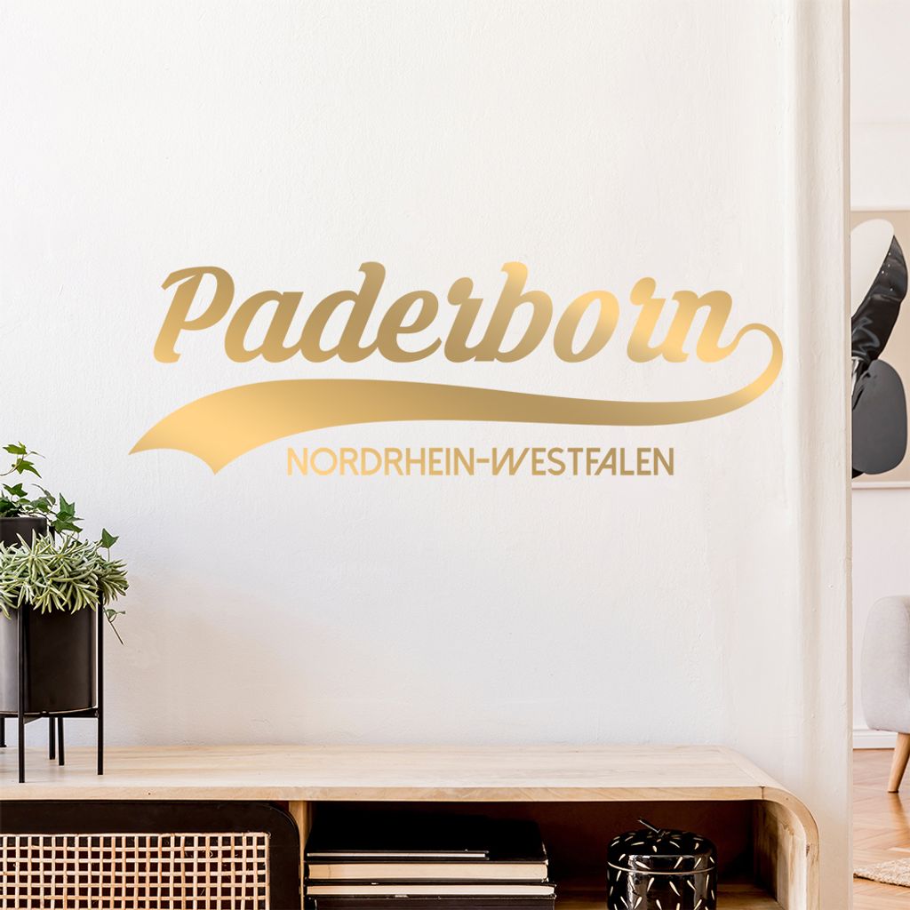 Paderborn Nordrhein-Westfalen Wandtattoo Wandaufkleber Wall Sticker - Dekoration, Küche, Wohnzimmer, Schlafzimmer, Badezimmer