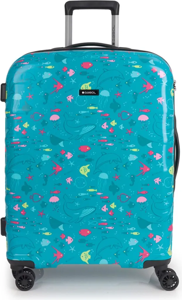 Valise Gabol Acqua M 66 cm - Trolley 4 roues multidirectionnelles