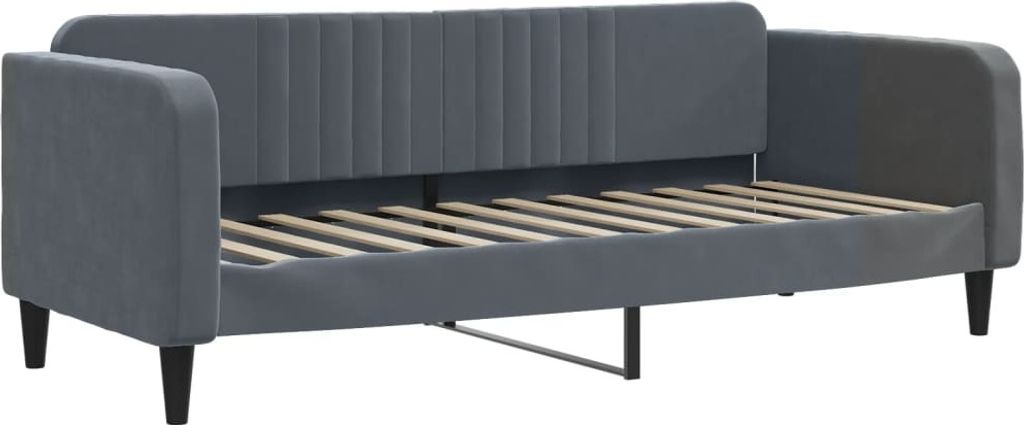 Tagesbett Dunkelgrau 90x190 cm Samt