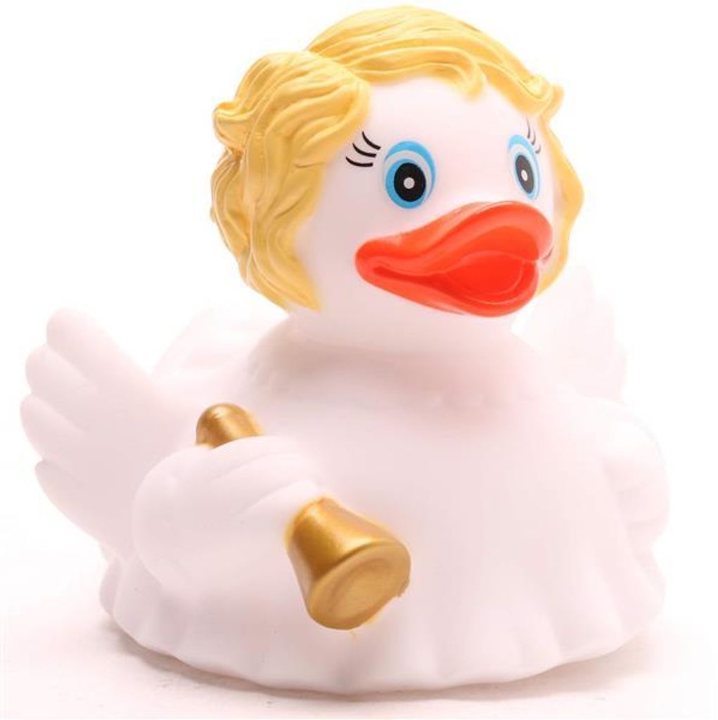 Badeente Engel blondes Haar Vinyl 8 cm