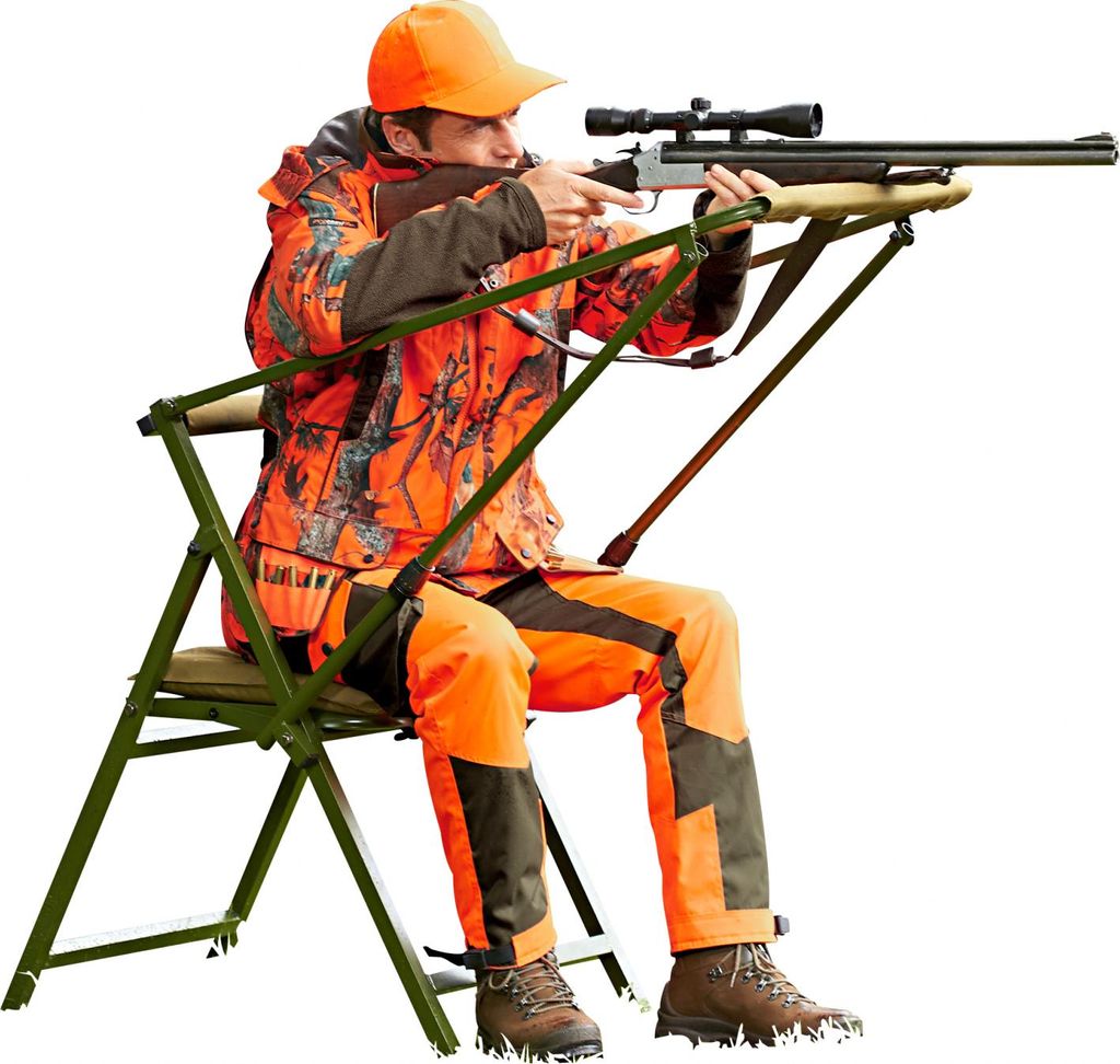Ansitzstuhl Dachs, 127 cm, höhenverstellbare Schießauflage Produktbild 