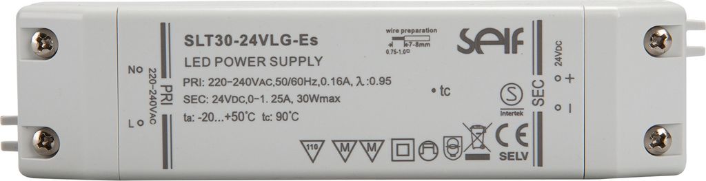 Self Electronics SLT30-24VLG-ES 24.0 V/DC/0-1.25 A 30 W Produktbild 