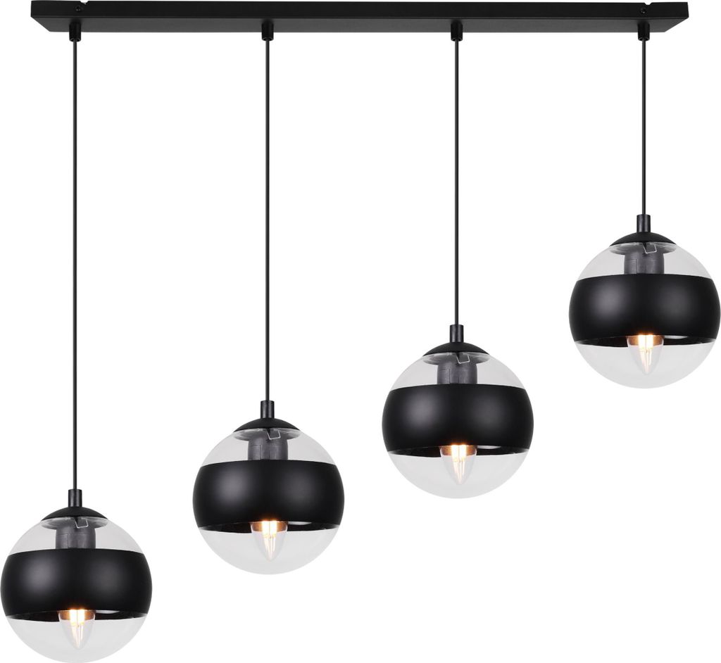 Moderne Loft Hängelampe – Deckenlampe Kronleuchter Leiste mit E14 Fassung für Küche und Wohnzimmer