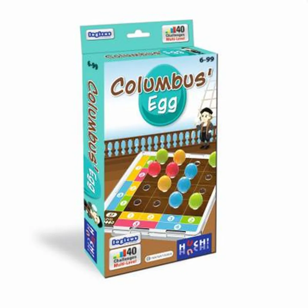 Casse-tête Columbus' Egg blanc HUCH 882172 - Jeu de logique design 3D