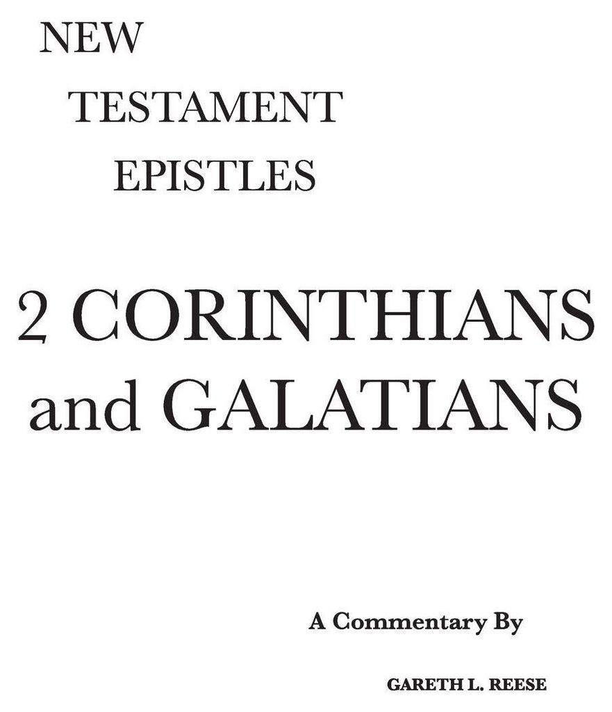 2 Corinthians and Galatians