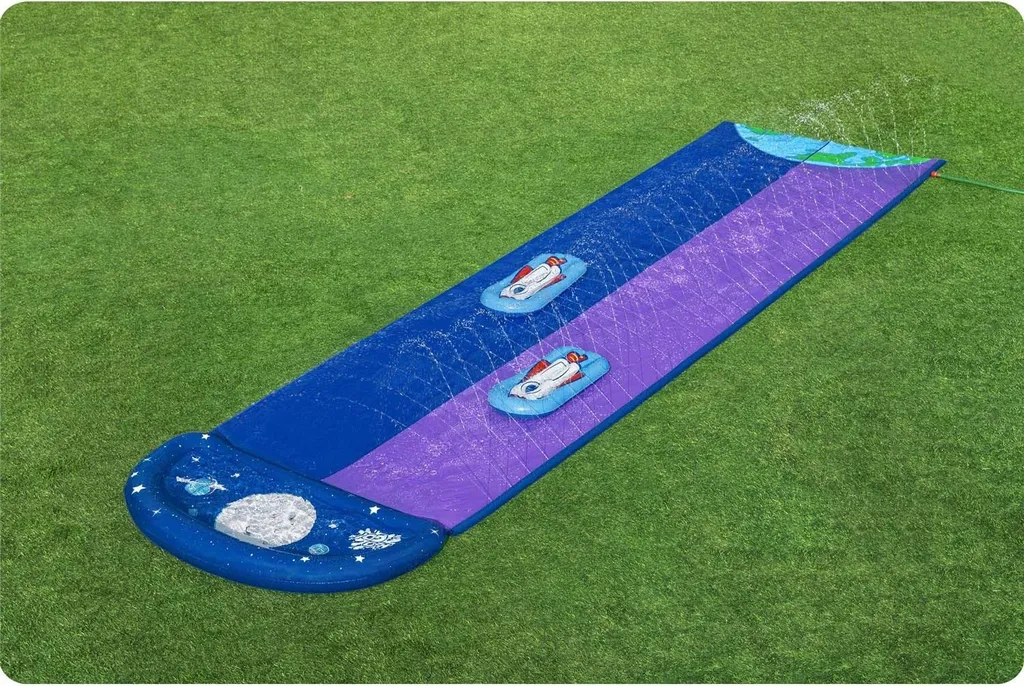 Toboggan Aquatique Lunar Launch Double : Glisse Fluide sans Accroc - 15