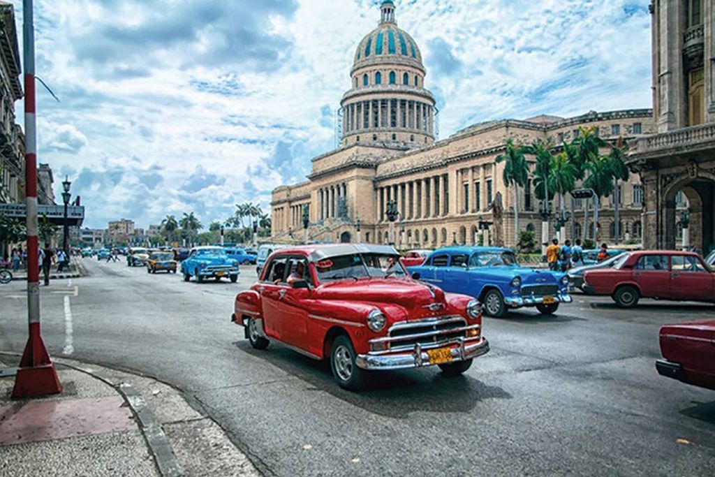 vianmo Holzschild 12x18 cm Auto Oldtimer Cuba Havana