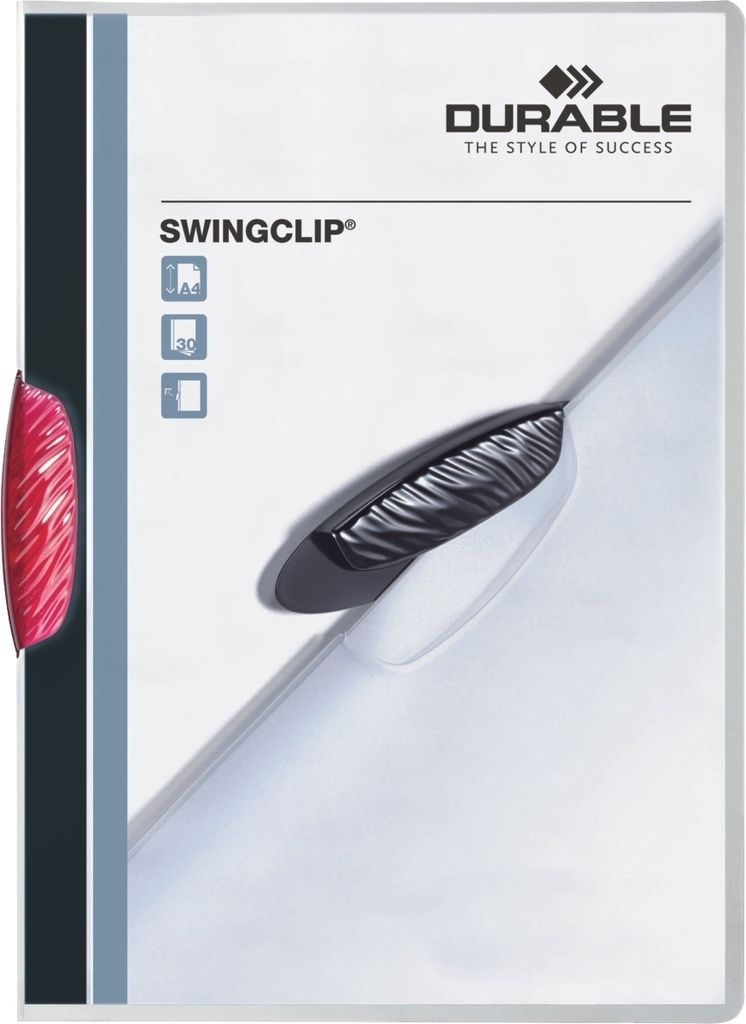 Durable 25 Klemmhefter SWINGCLIP rot DIN A4 Produktbild 