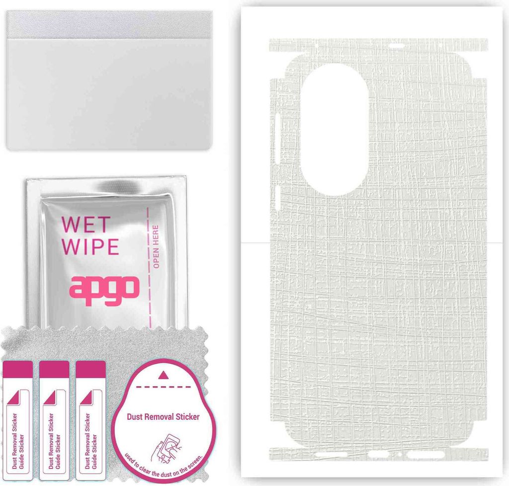 apgo Rückseite + Seiten Schutzfolie, Skin, kompatibel mit Huawei P50, Hinten Displayschutzfolie aus Vinylfolie, kratzfest, einfache Montage - Wei...
