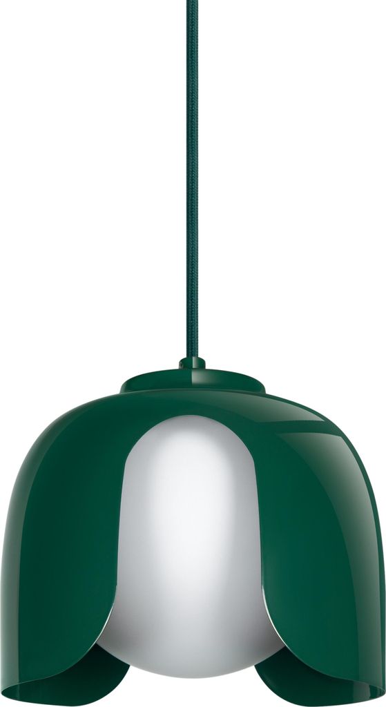 Lampa wisząca OSRAM Decor Corolle, zielone szkło metalowe, Zdjęcie produktu 