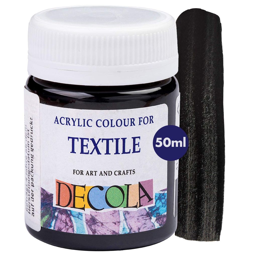 Decola Textilfarbe, 50 ml, Schwarz