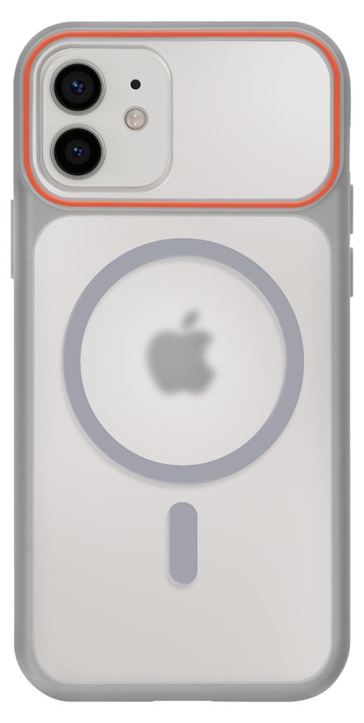 Avizar, MagSafe Hybrid Hülle iPhone 12 / 12 Pro mit harter Rückseite, Grau