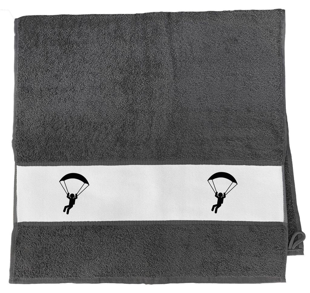 Huuraa Handtuch Paragliding Gleitschirmfliegen 50x100cm Graphite Baumwolle Handtuch Geschenkidee