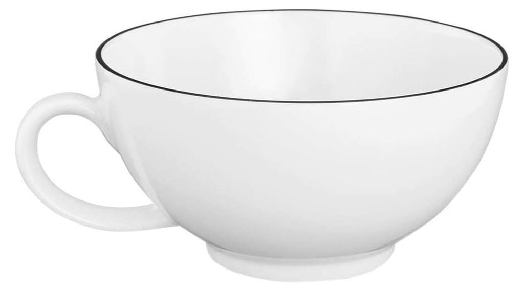 Teetasse - 0,20 L - Durchmesser: 11,3 cm - Höhe: 4,9 cm - Lido - Rund - Weiß - Black Line