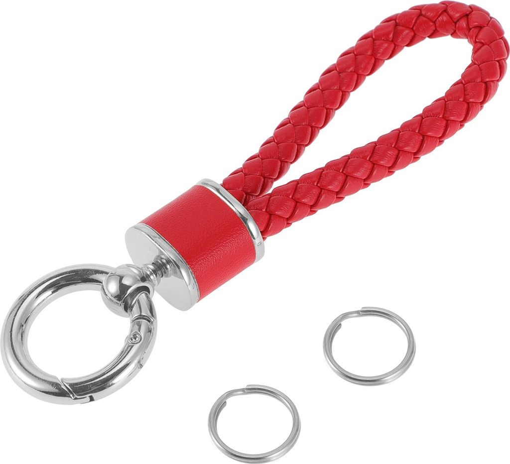Autoschlüsselanhänger Universal Schlüsselanhänger mit Ring für Schlüsselanhänger für Zuhause für Frauen Kunstleder, Zinklegierung Silberto...