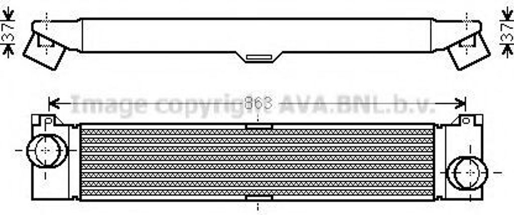 PRASCO FTA4353 Ladeluftkühler LLK für FIAT Ducato Kastenwagen (250, 290) Turbo Intercooler