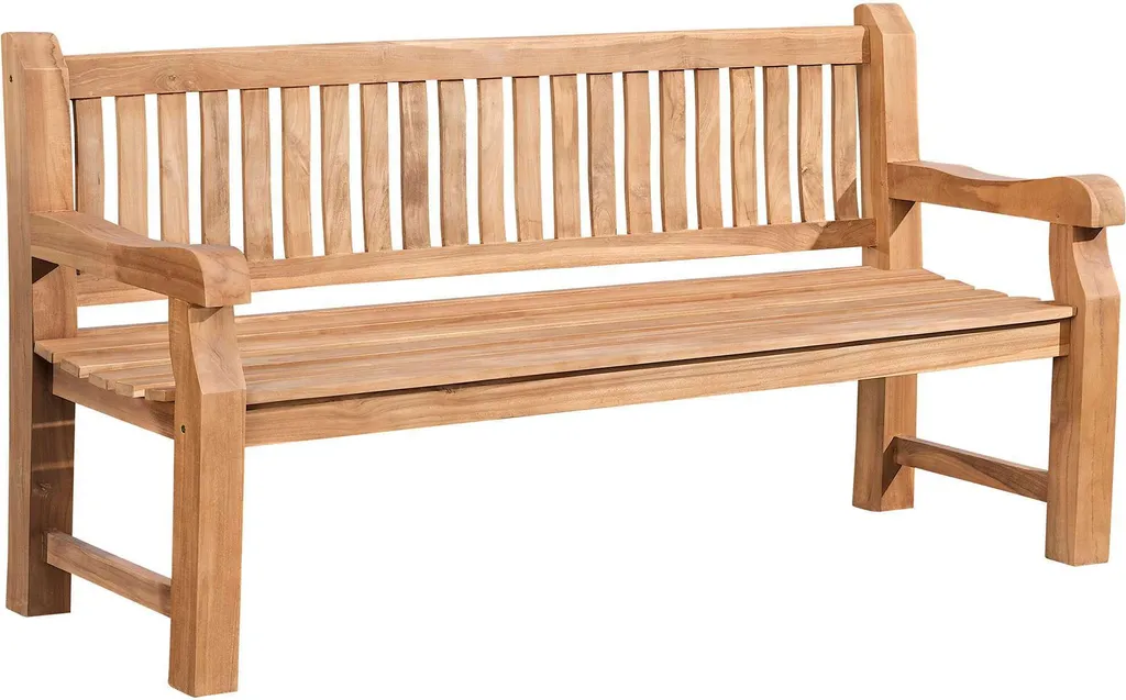 Grand banc de parc 180 cm en teck - Mobilier de jardin tout temps