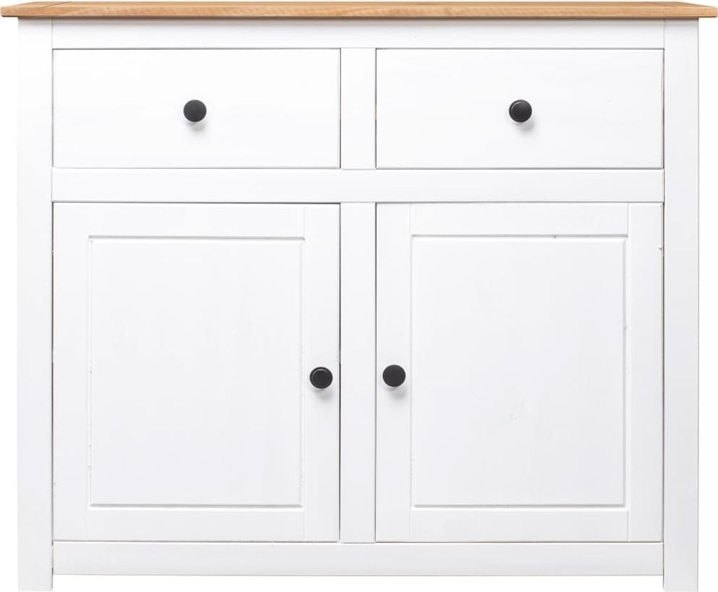 vidaXL Kredens biały 93x40x80 cm drewno sosnowe Panama Zdjęcie produktu 