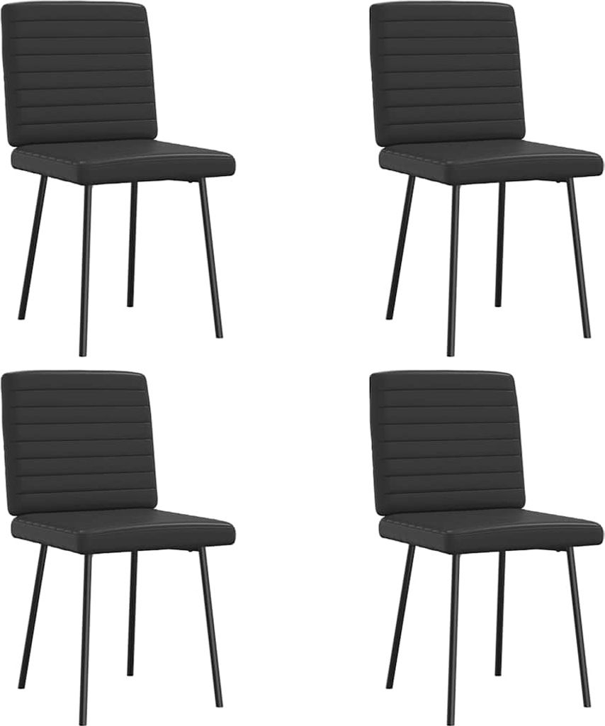 Esszimmerstühle 4 Stk. Schwarz Kunstleder