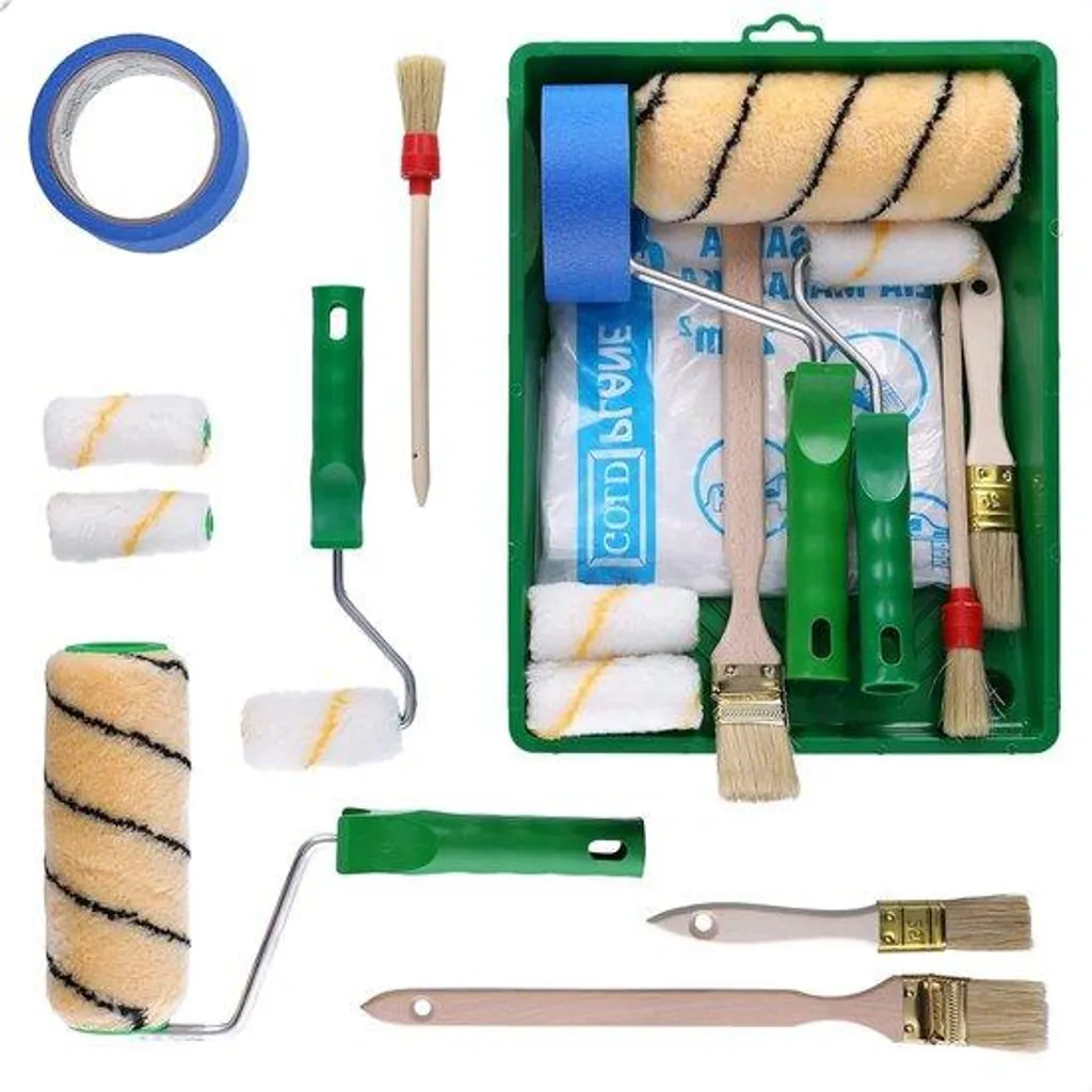 Kit professionnel de 2 rouleaux à peinture finition lisse pour murs