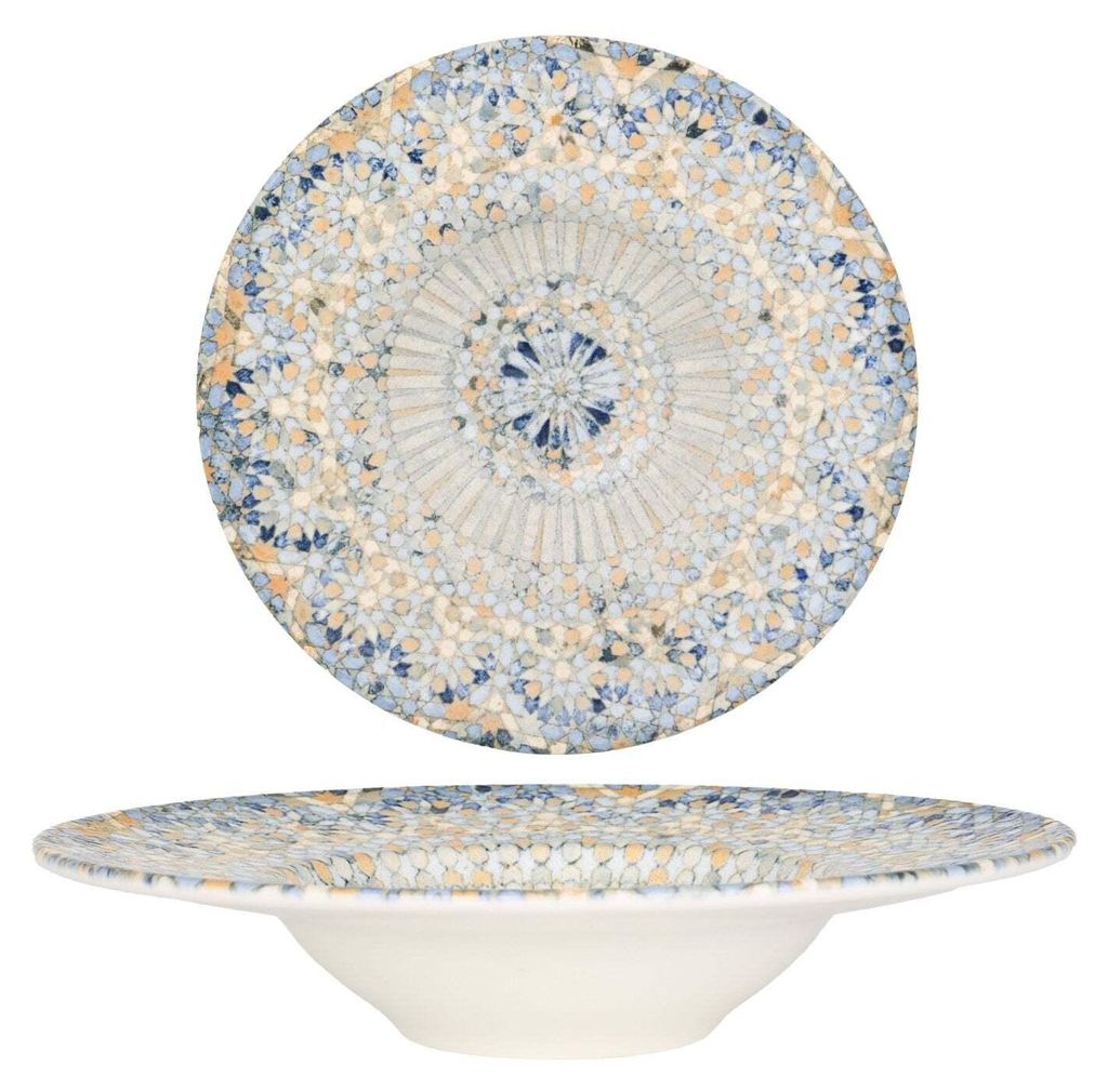 Piatto per pasta Bonna - Mosaico Luca - Porcellana - 28 cm Immagine del prodotto 
