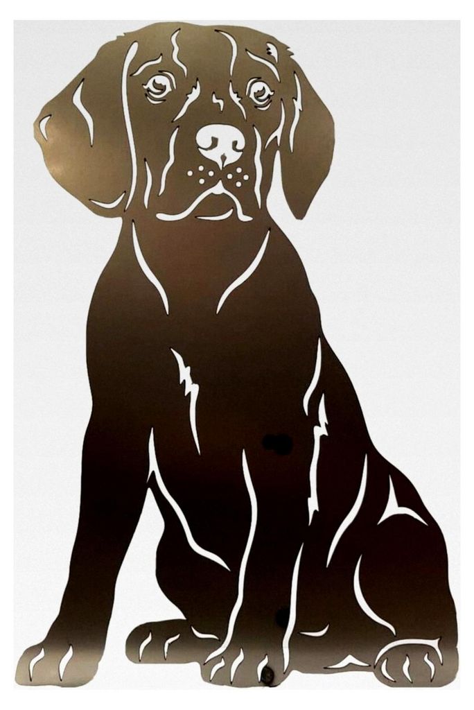 Beagle Hundefigur Deko Höhe ca. 60 cm Rostfigur Gartenstecker