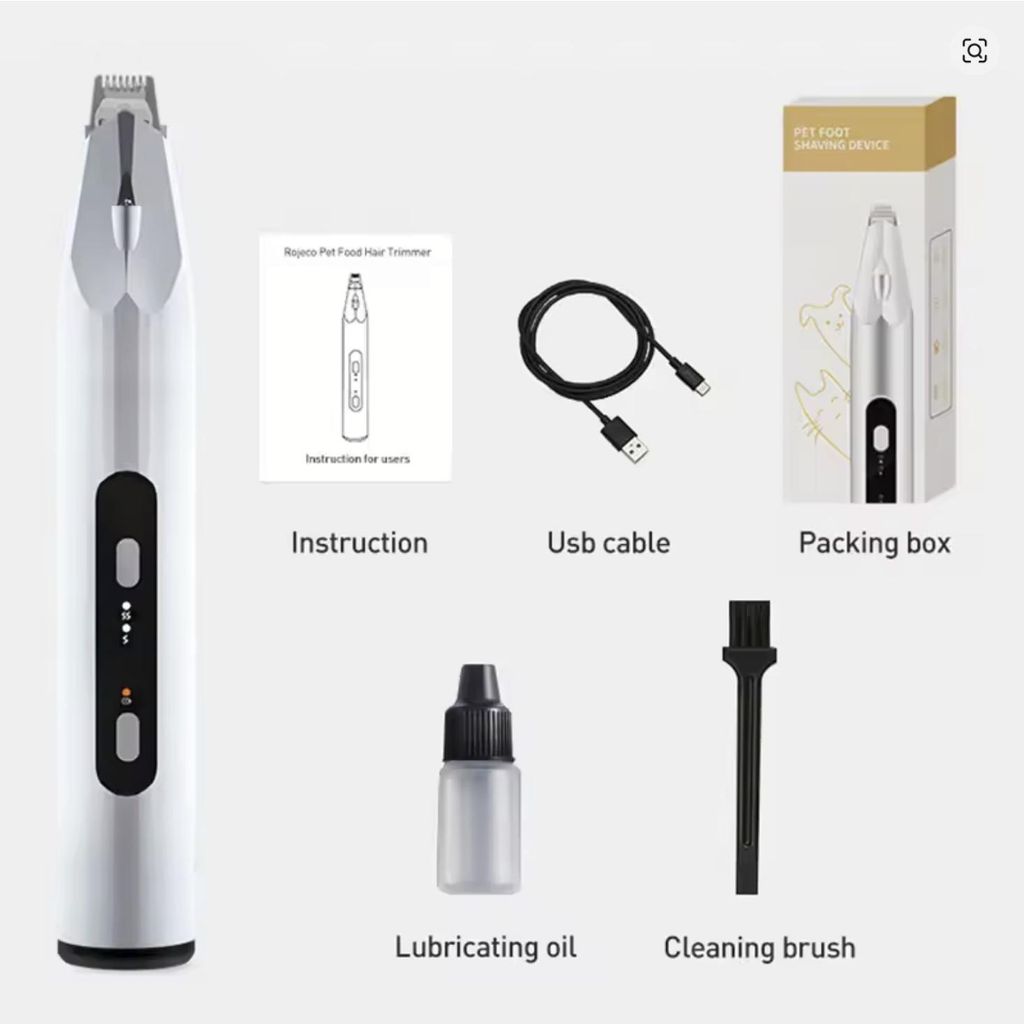 Tierhaarschneider für Katzen & kleine Hunde – Präzisionstrimmer für Pfoten, Gesicht & empfindliche Bereiche – USB wiederaufladbar, leise & k...