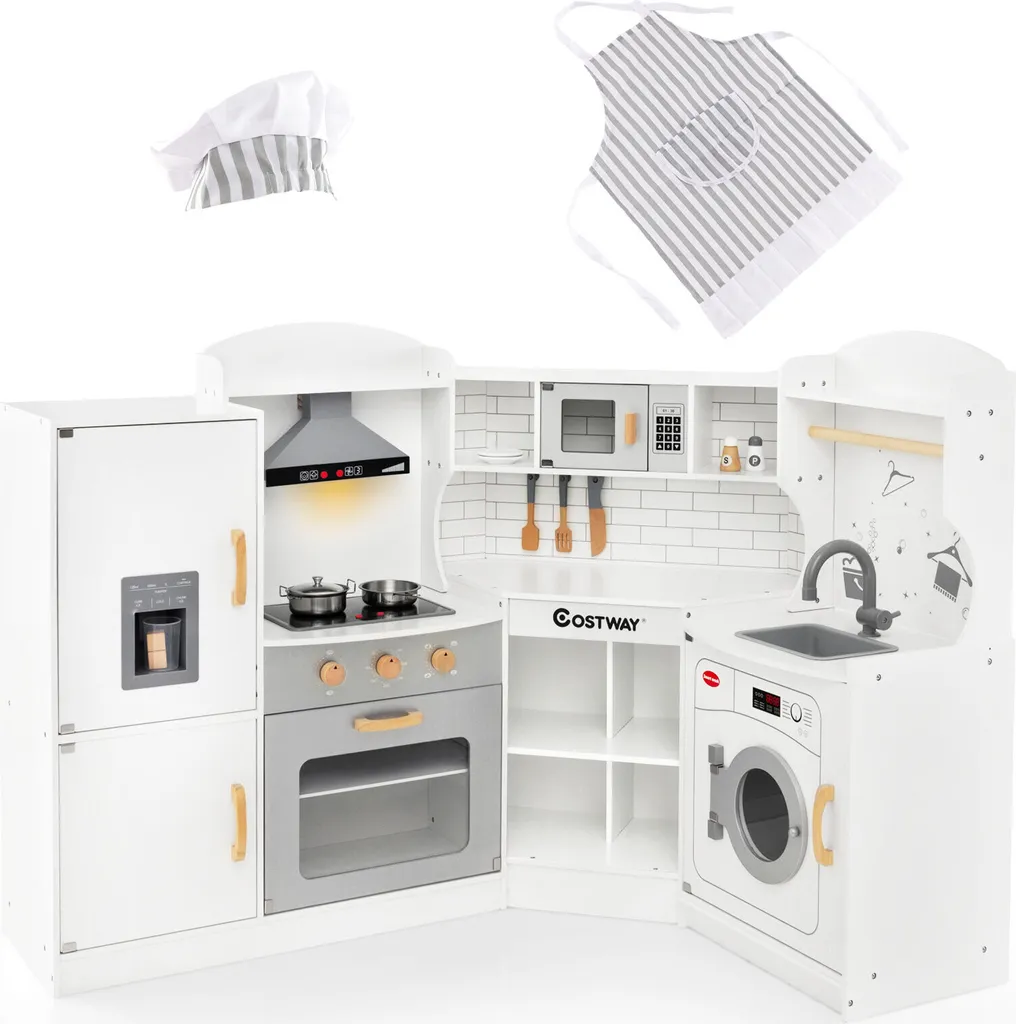 Cuisine bois enfant stable et spacieuse pour jouer sans encombrement