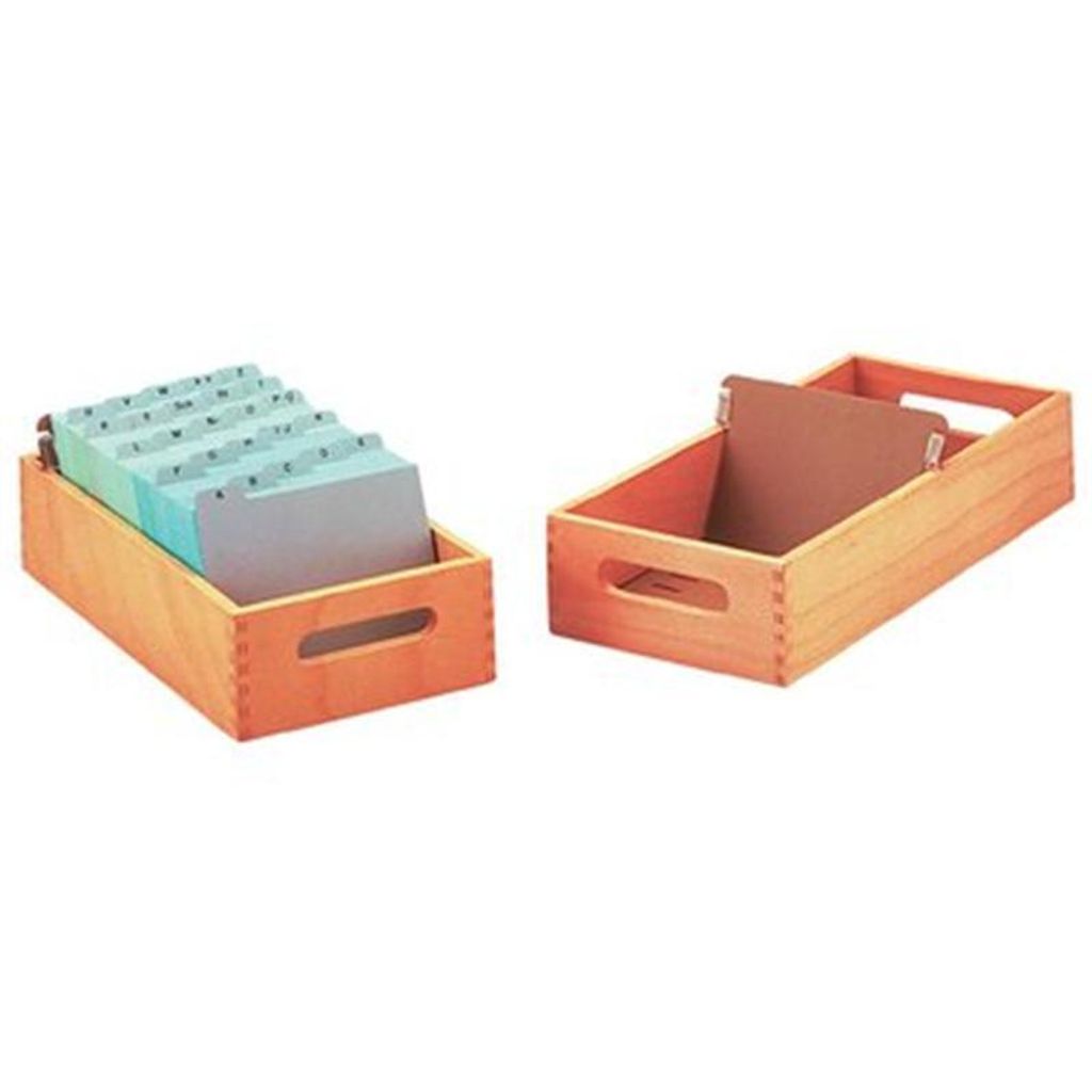 Karteitrog A6 quer Holz für 500-900 Karten Produktbild 